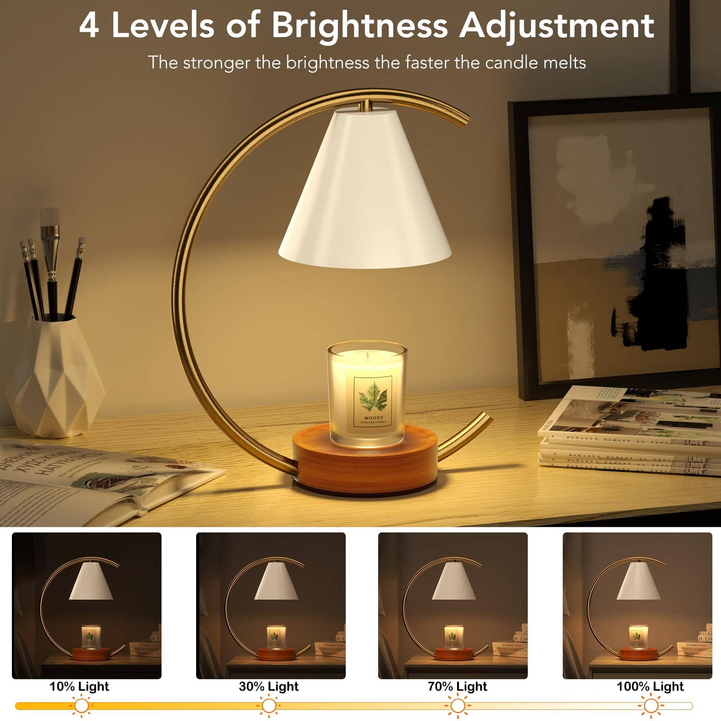 Electric Candle Warmer with Timer and Bulbs