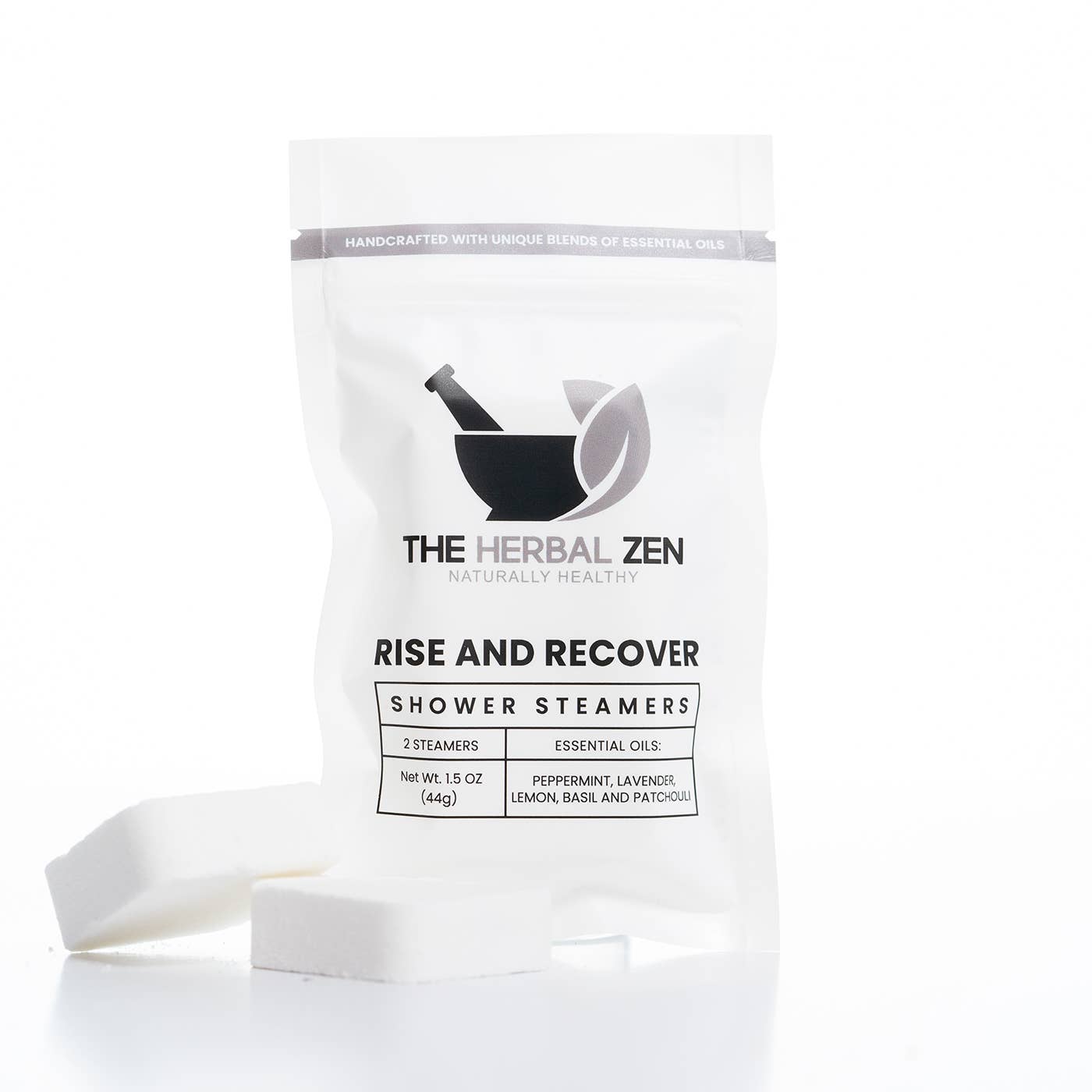 Shower Steamer Favors | Handmade in the USA: Rise and Recover | Peppermint+Lavender+Lemon+Basil+Patchouli