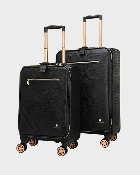 Apollo 2 Suitcase 2 Piece Set in Black: 2 PC Set