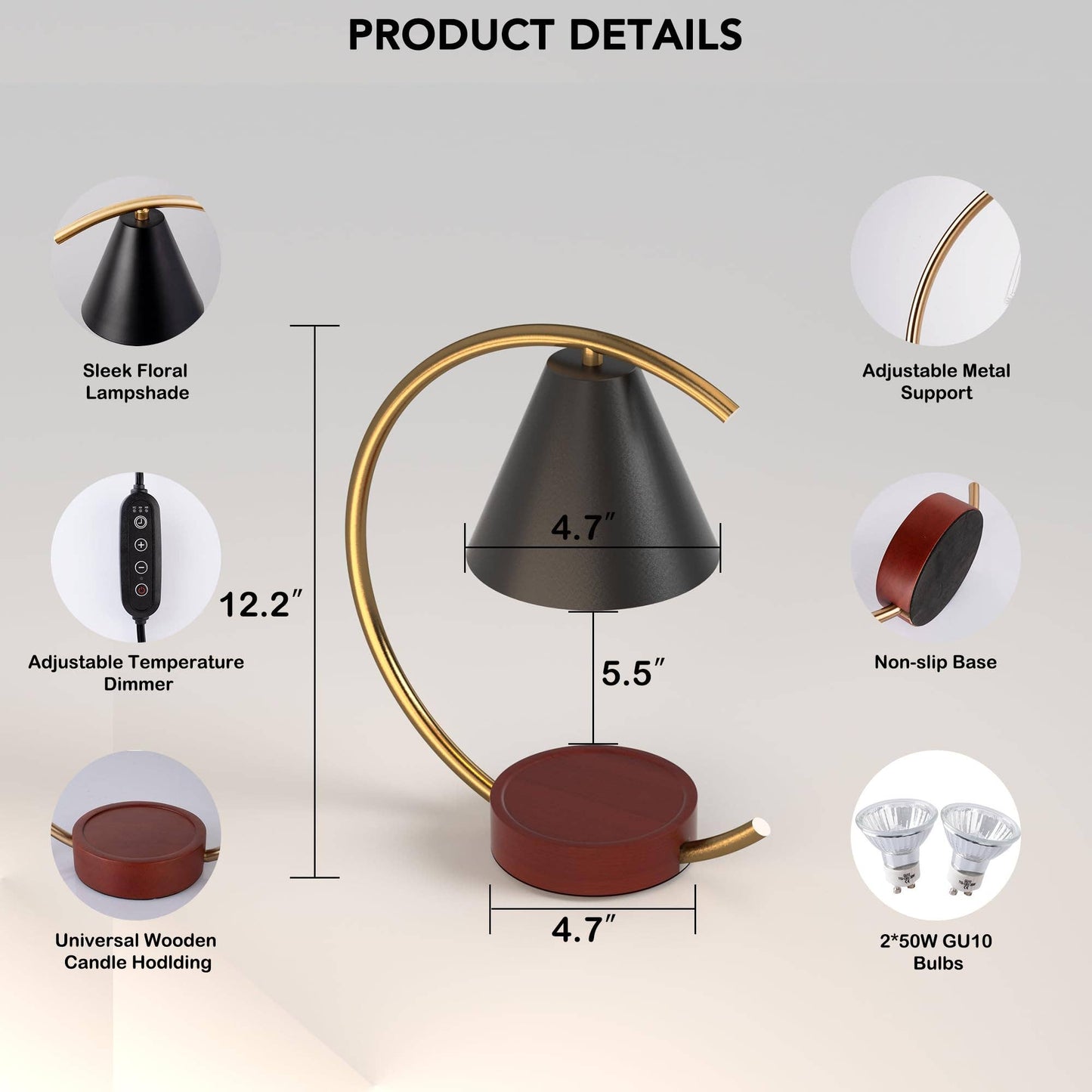 Electric Candle Warmer with Timer and Bulbs