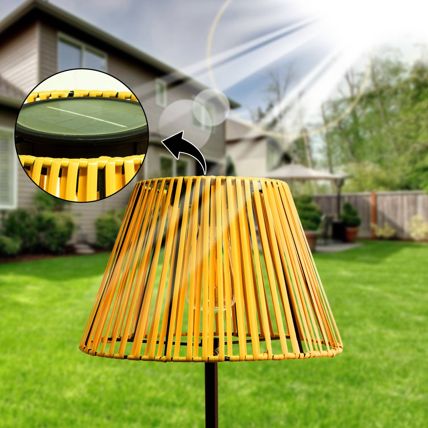 47'' Solar Powered Integrated LED Outdoor Floor Lamp