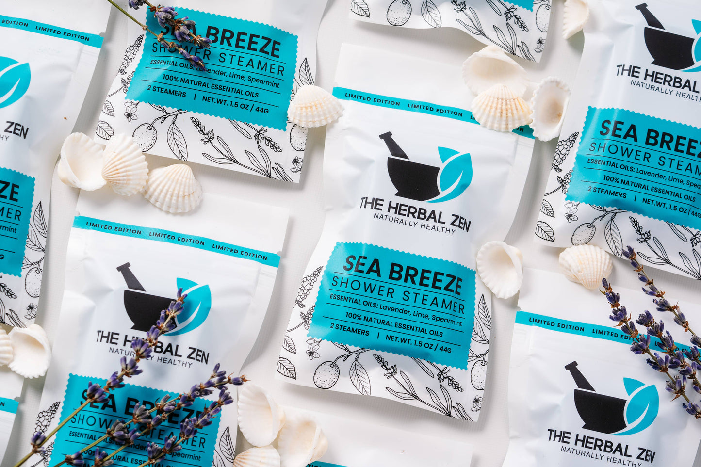 Spring / Summer Seasonal Shower Steamer Favors: Sea Breeze | Lavender+Lime+Spearmint